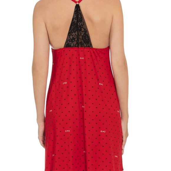 Secret Treasures Women's Plus Knit Chemise With Lace Brilliant Red, 4X NWT - Picture 3 of 5